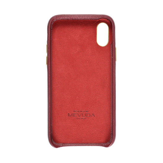 Genuine Saffiano Leather iPhone XS Online | Mevuda