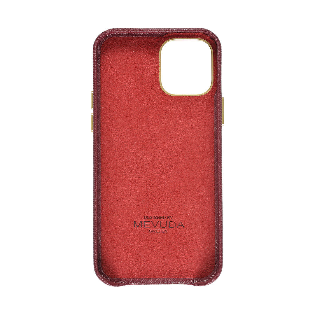 Saffiano Leather iPhone 12 case | Saffiano Phone Cover | Mevuda
